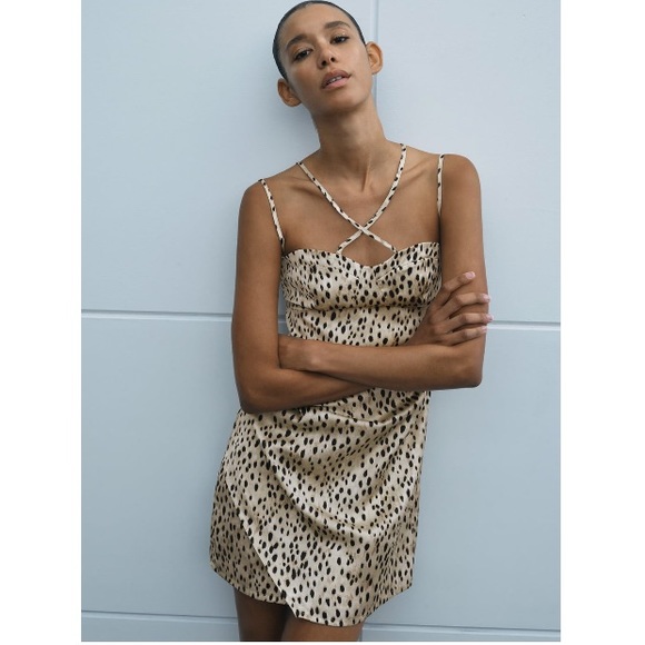 NEW! Zara Animal Print Mini Dress - Picture 2 of 14